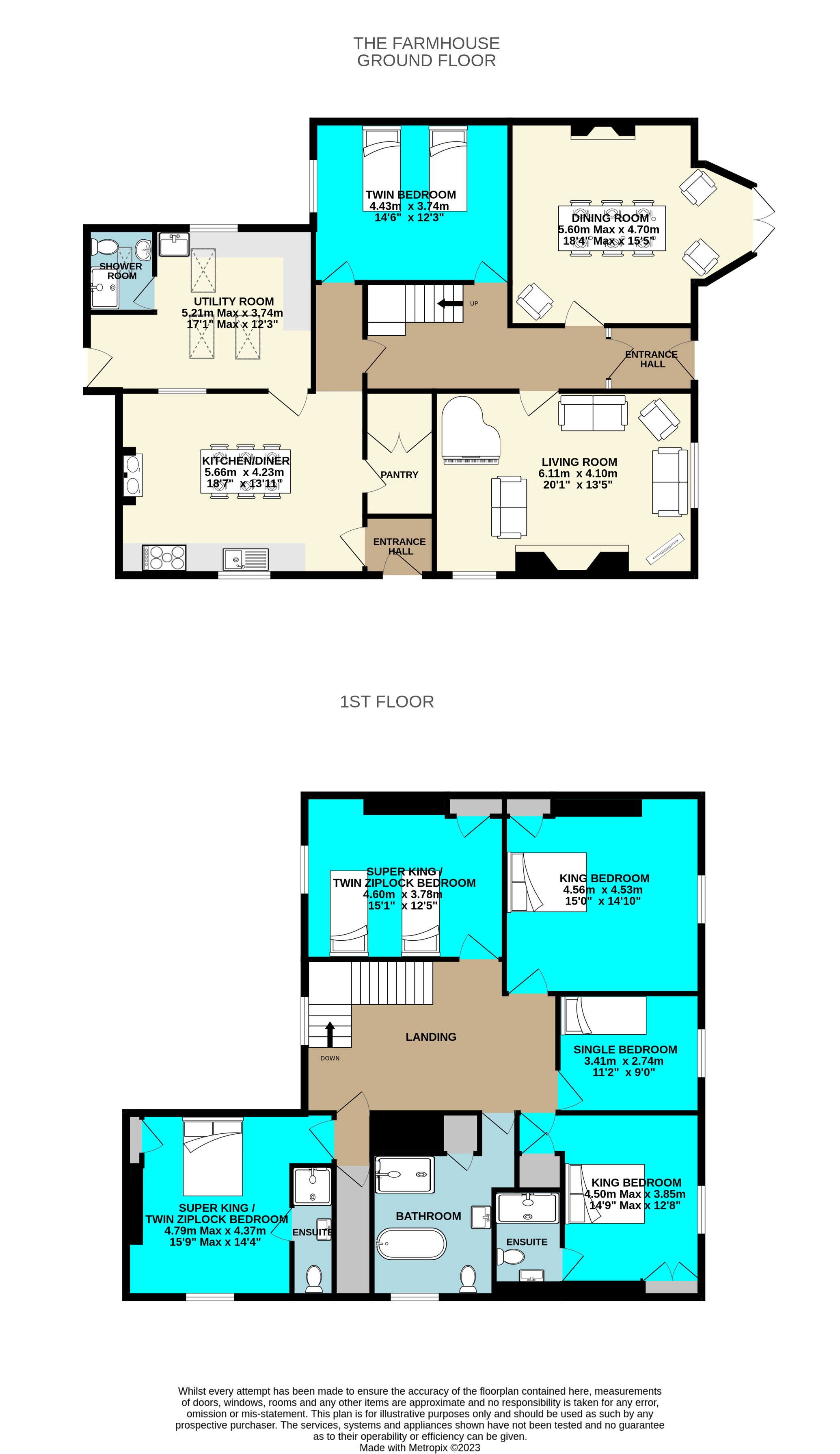 Floor plan for The Farmhouse